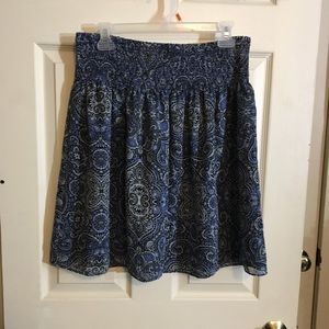 White House Black Market Paisley print Mini Skirt